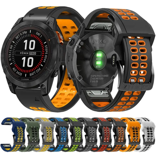 Durable Breathable Strap - Garmin Silicone Quick Fit Band